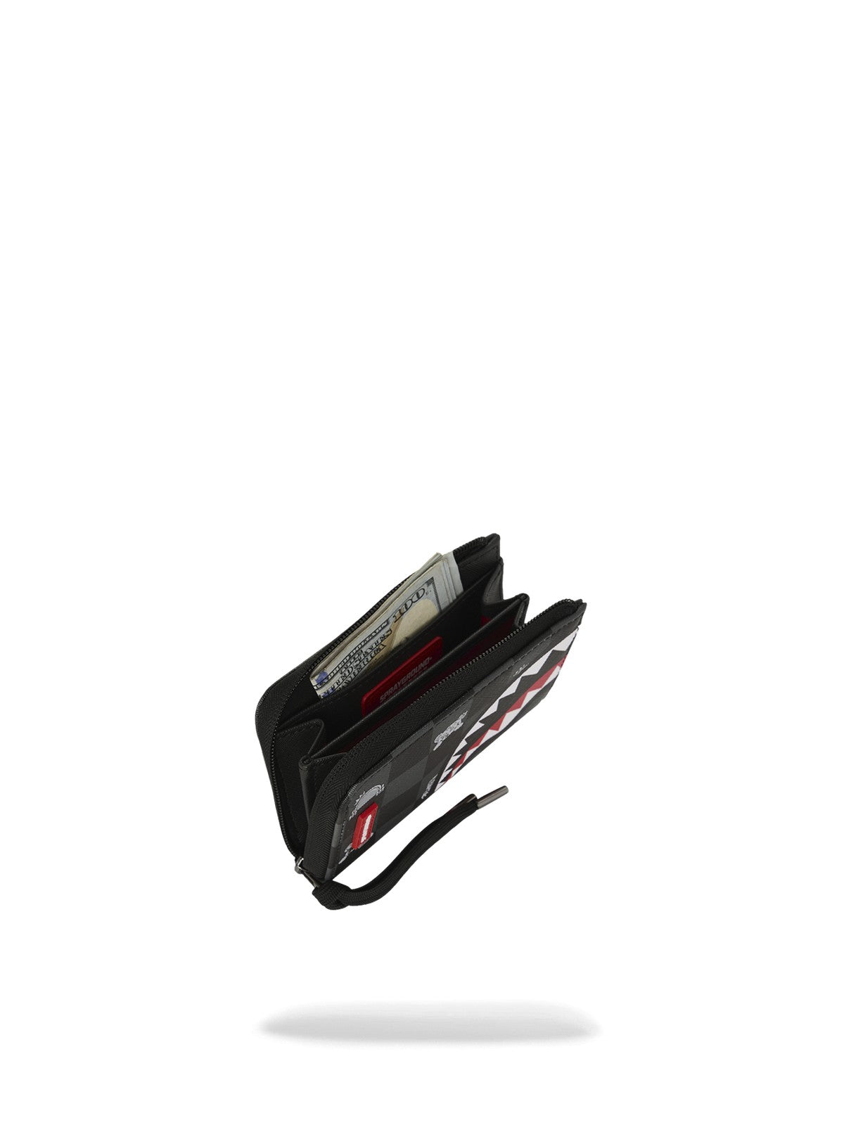 SPRAYGROUND Portafoglio Unisex adulto GRAY PEEKING CHARACTER CHECK WALLET 910W8917NSZ Nero