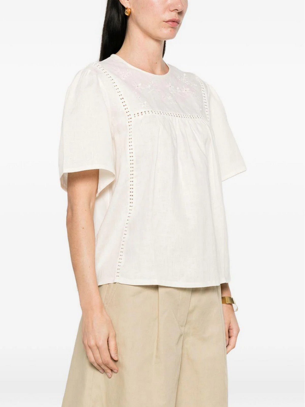 MAX MARA WEEKEND Blusa Donna WKDBACINO 2615941082600 001 ECRU gioboutiqueweb