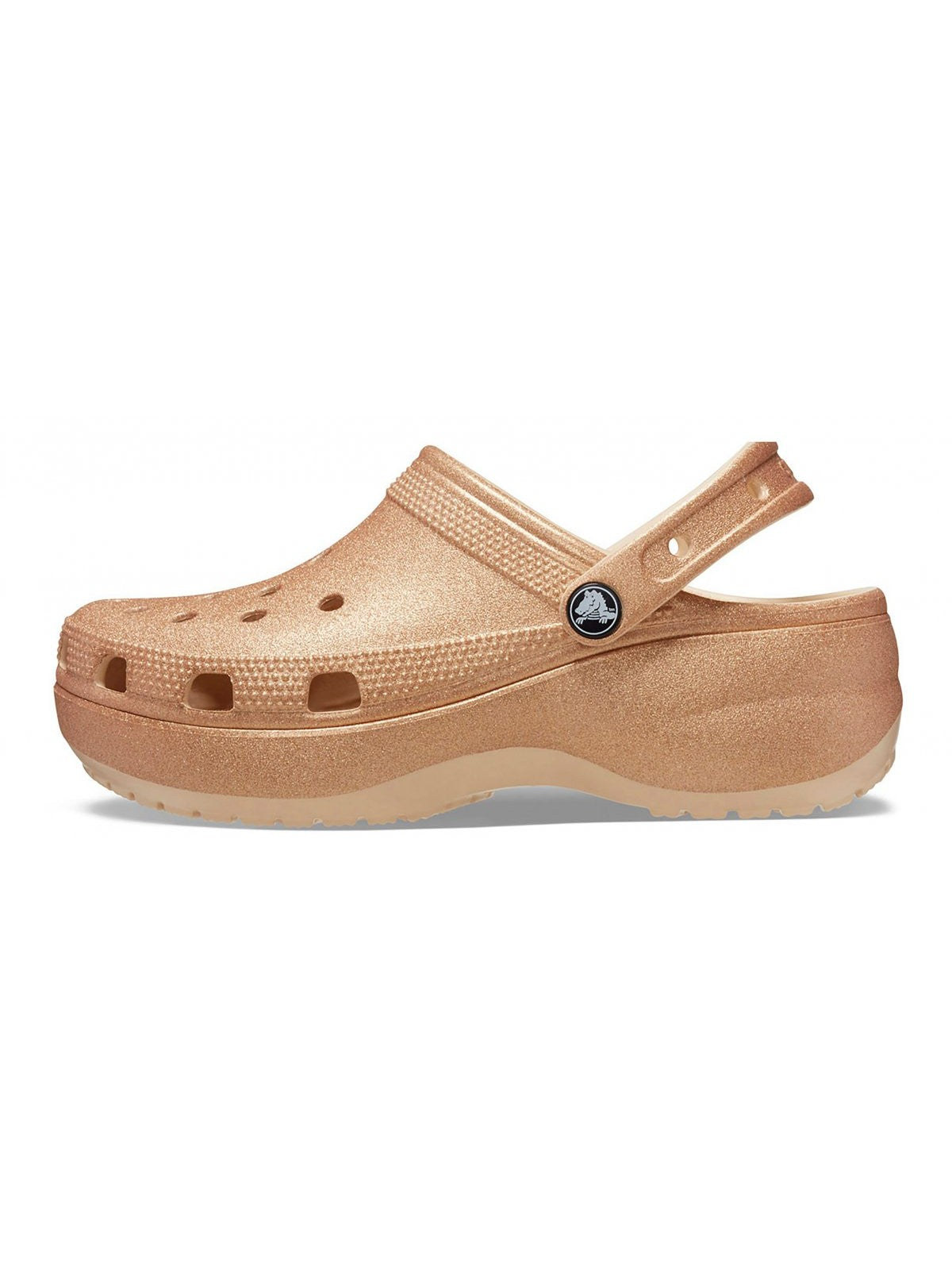 Crocs ciabatta femme plate-forme classique paillette CLG W 207241 2DS beige