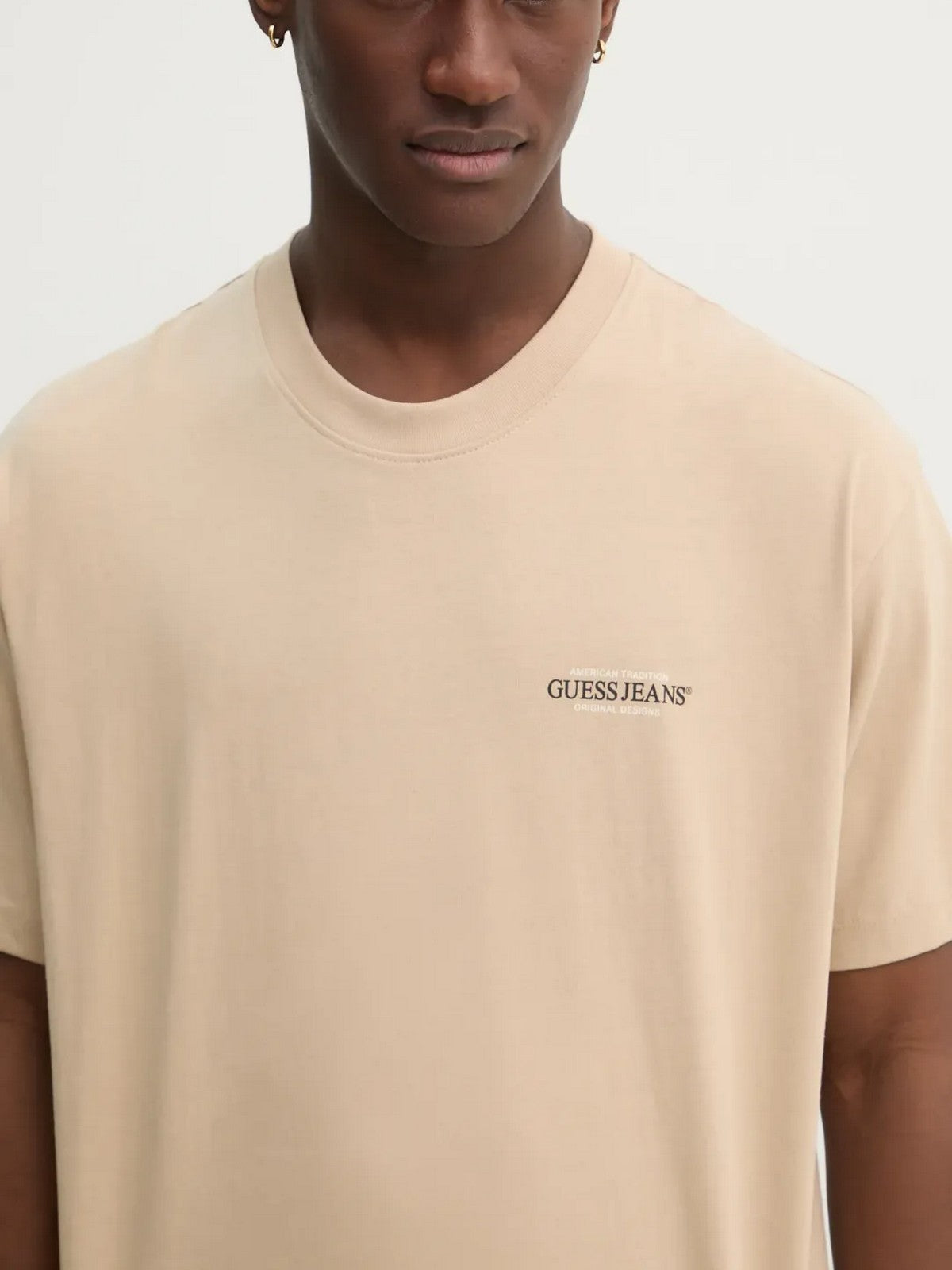 GUESS T-shirt Uomo GJ SS CN OS AMERICAN TRAD TEE M4BI75 K8FQ4 A117 SAFARI TAN