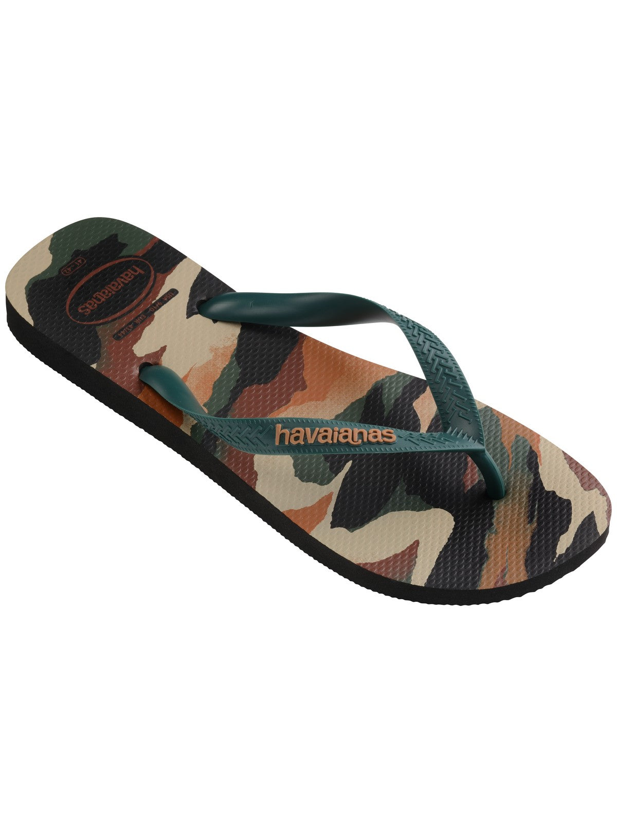 HAVAIANAS Tongs pour hommes Hav. Haut camu 4141398.6134 noir