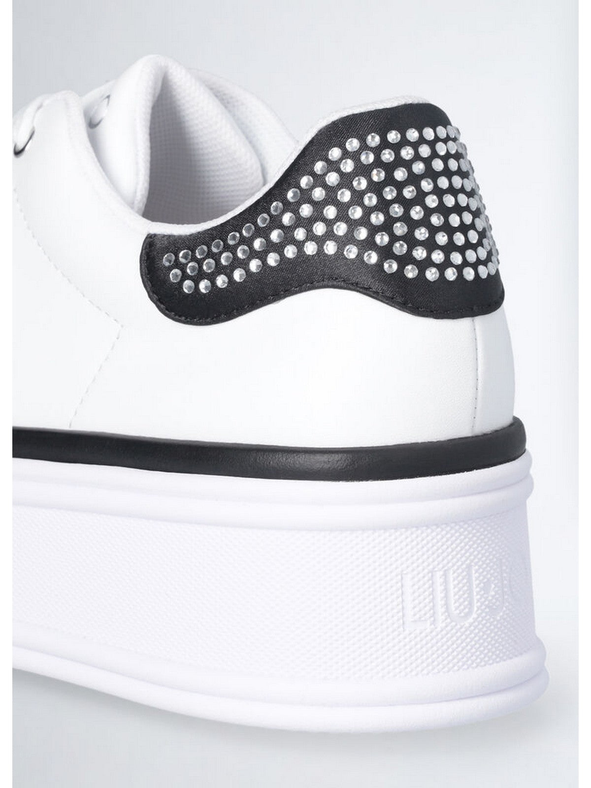LIU JO Sneaker Donna SELMA 16 BA5101PX190 S1005 LEATHER/SATIN WHITE/BLACK gioboutiqueweb