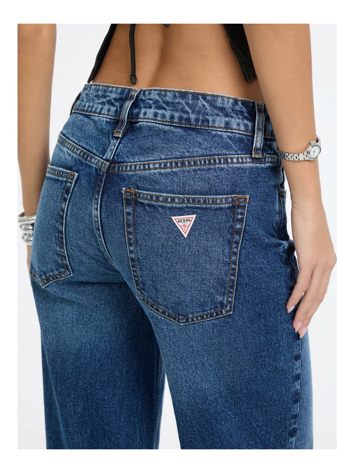 GUESS Jeans Donna GO FLARED W5BA3N D5M4U GOMR GO MEDIUM DARK MARBL