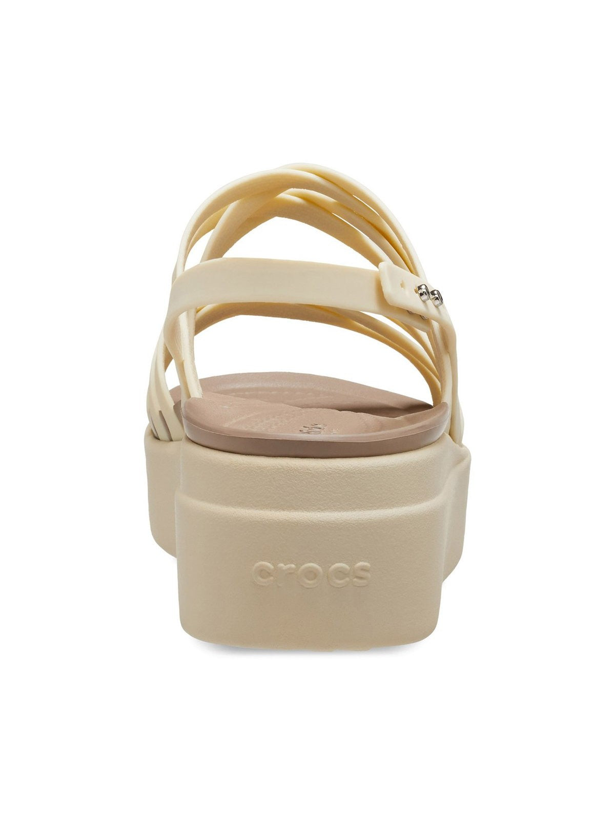 CROCS Sandales basses à lanières Brooklyn pour femmes 206751 2Y2 Beige