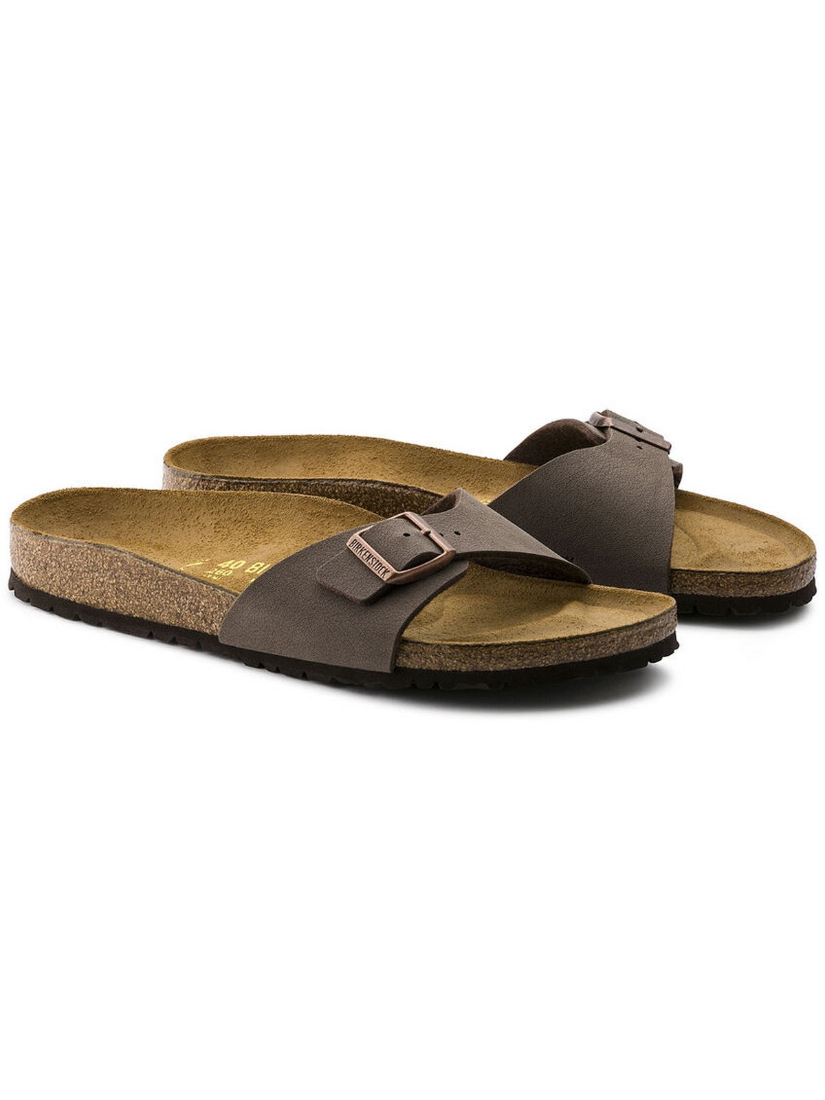 BIRKENSTOCK Sandalo Unisex adulto Madrid mocca, Birkibuc 040093 MOCCA