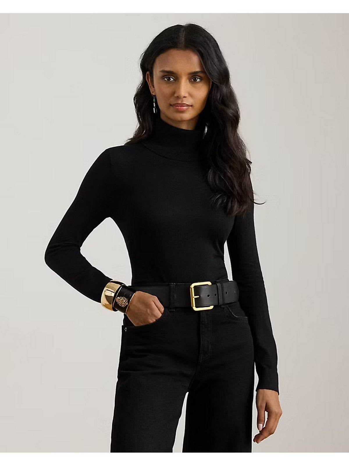 LAUREN RALPH LAUREN Maglione Donna ZOE-LONG SLEEVE-PULLOVER 200940470 004 BLACK