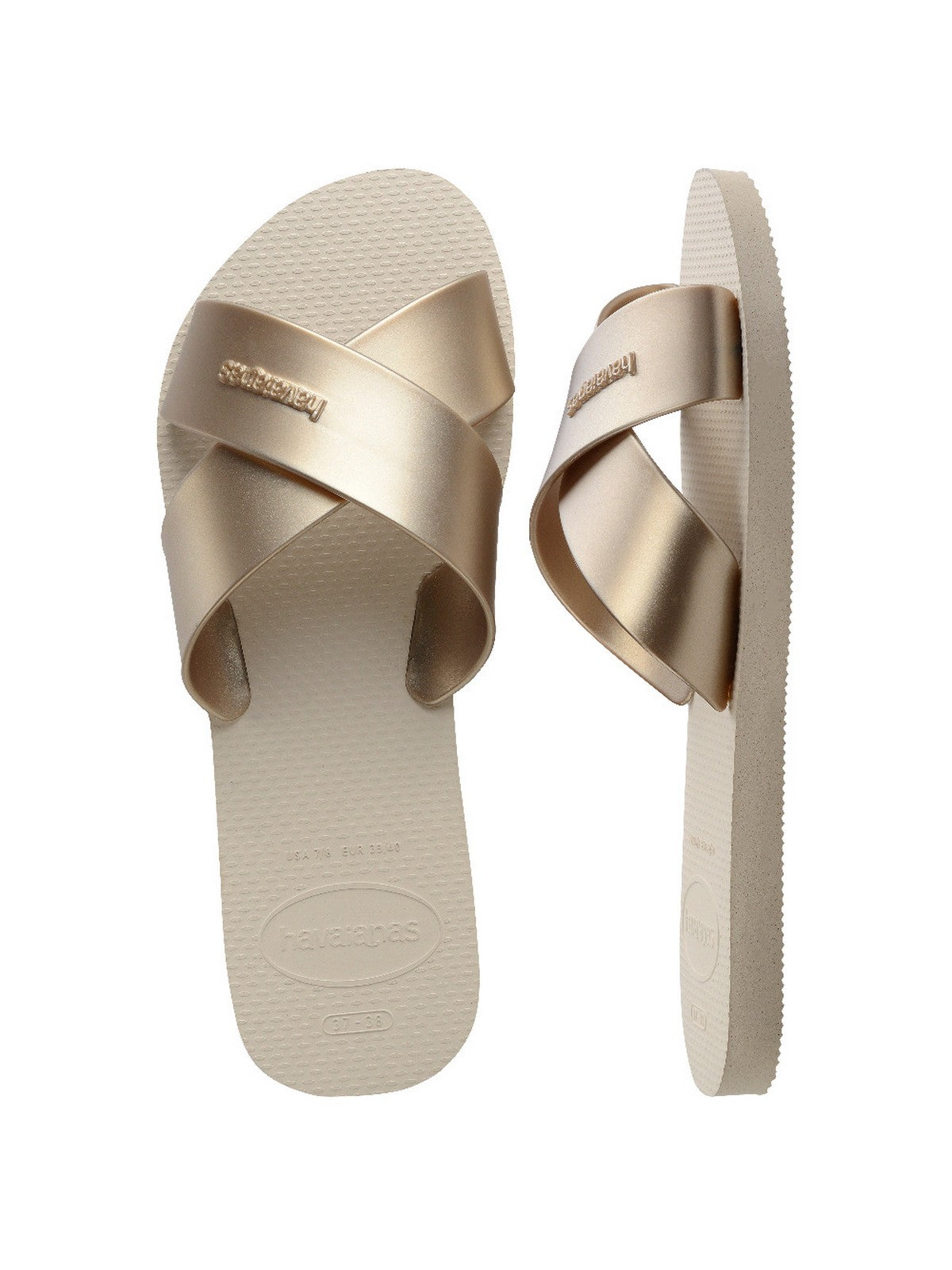 HAVAIANAS Ciabatta Donna Hav. Aqua metallic 4148866.0121 Beige gioboutiqueweb