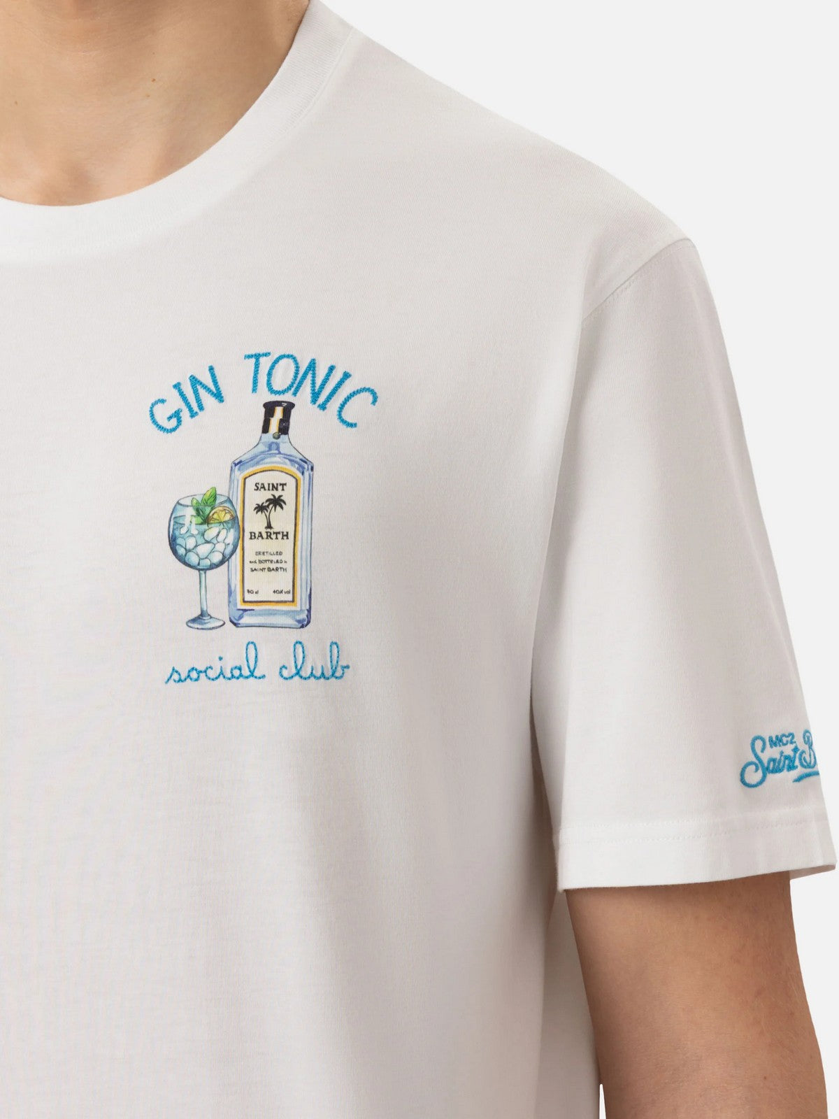 MC2 SAINT BARTH T-shirt Uomo  PORTOFINO 07962L SOCIAL GIN 01N EMB