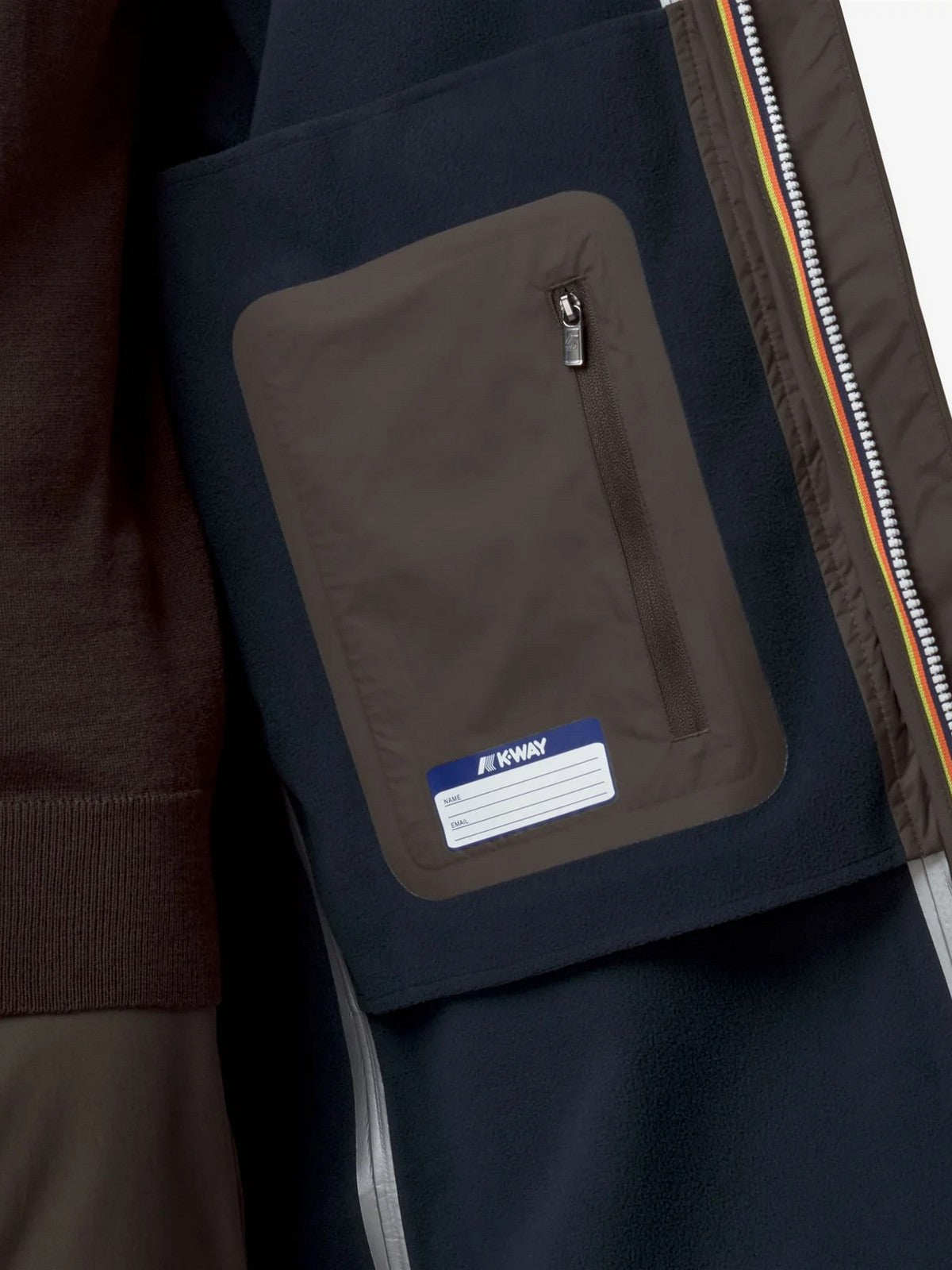 K-WAY Giubbino Uomo Thomas bonded K7126WW B3A Black Olive - Blue D