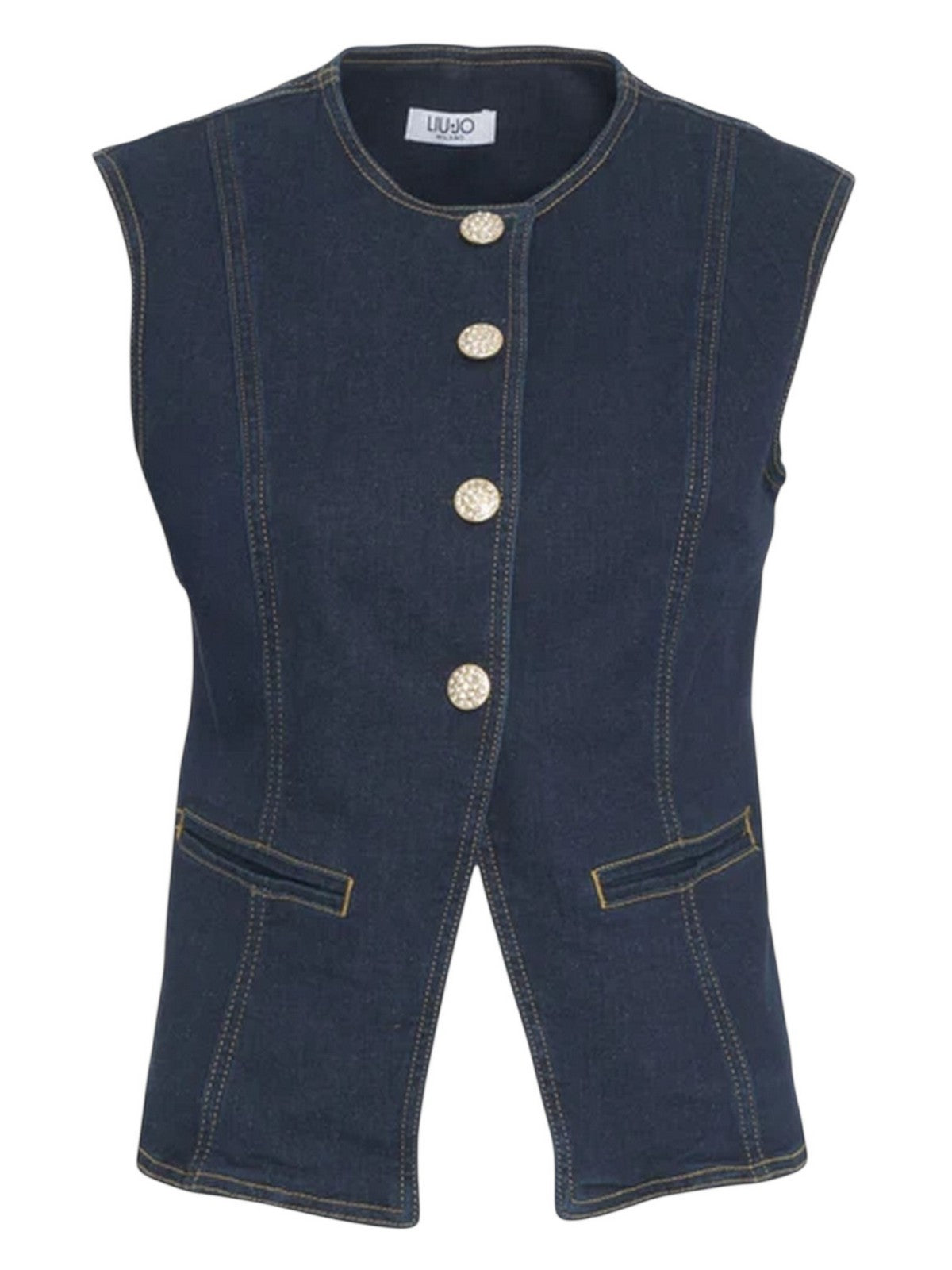 LIU JO BLUE DENIM Gilet Donna  UA6345D4925 77000 NORMAL WASH