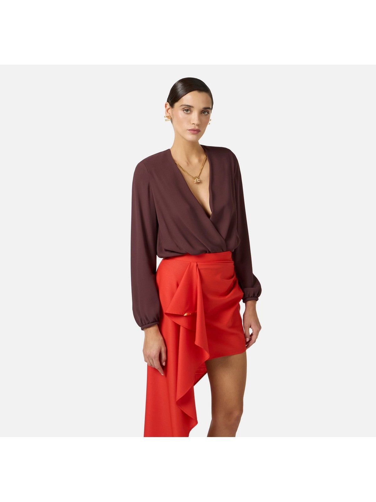 ELISABETTA FRANCHI Camicia Donna  CB00762E2 644 CACAO