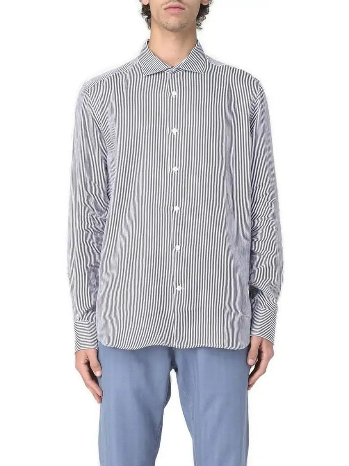 MC2 SAINT BARTH Camicia Uomo  PAMPLONA 01183H LINEN STRIPES 61