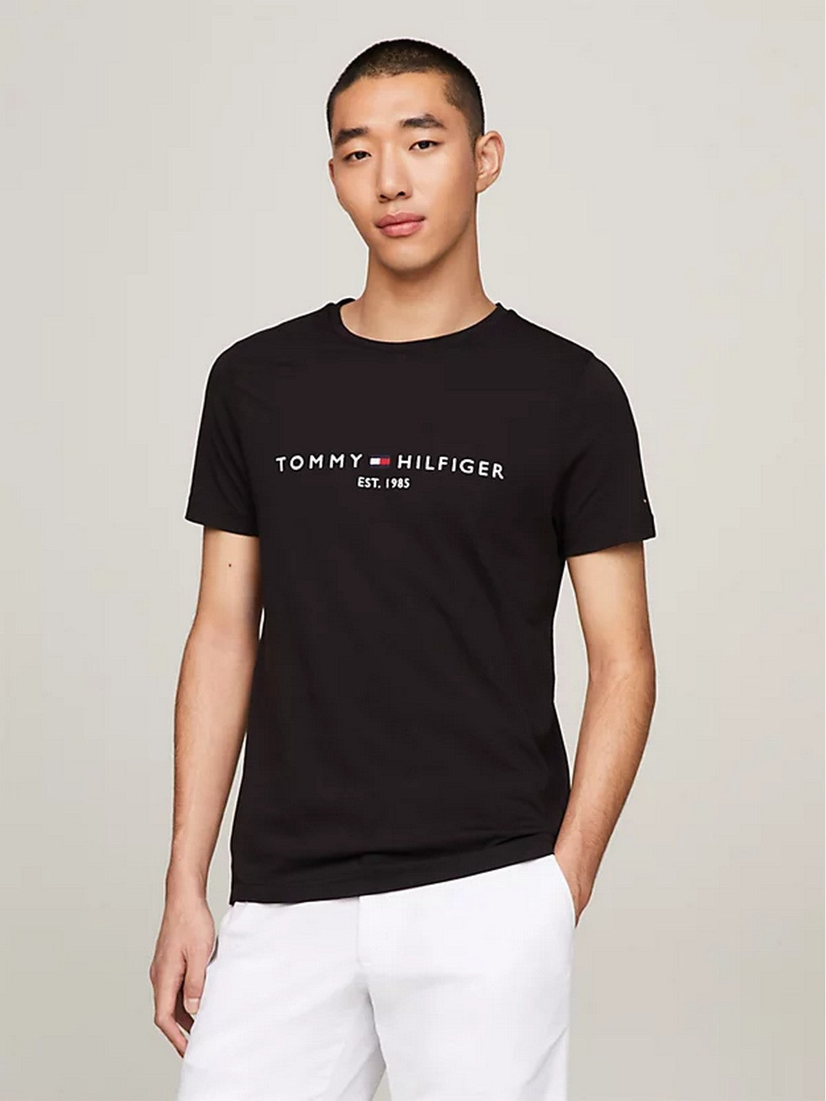 T-shirt Tommy Hilfiger et hommes Pole MW0MW11465 Bla noir