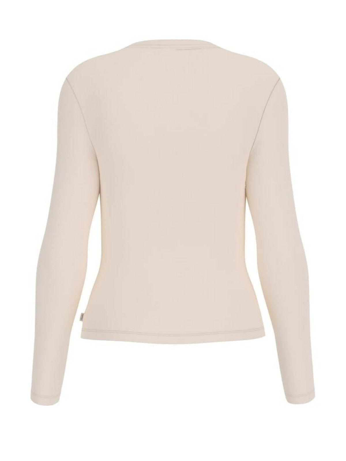 GUESS T-shirt Donna GJ LS CN EMBRO SLIM TOP W5BP01 KA0H1 G053 SANDY SHORE