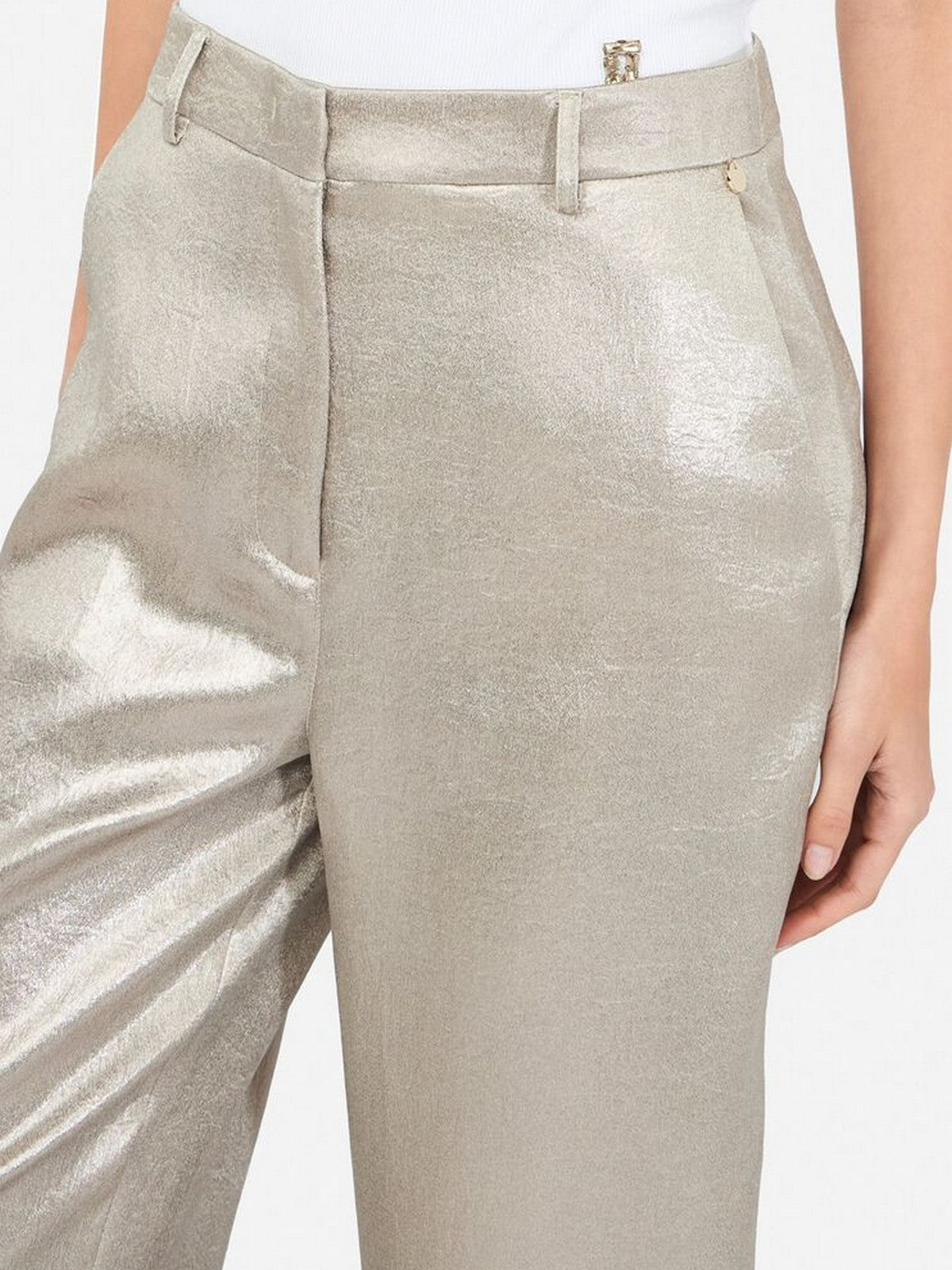 LIU JO BLACK Pantalone Donna  CF5280T002A V9567 Oro