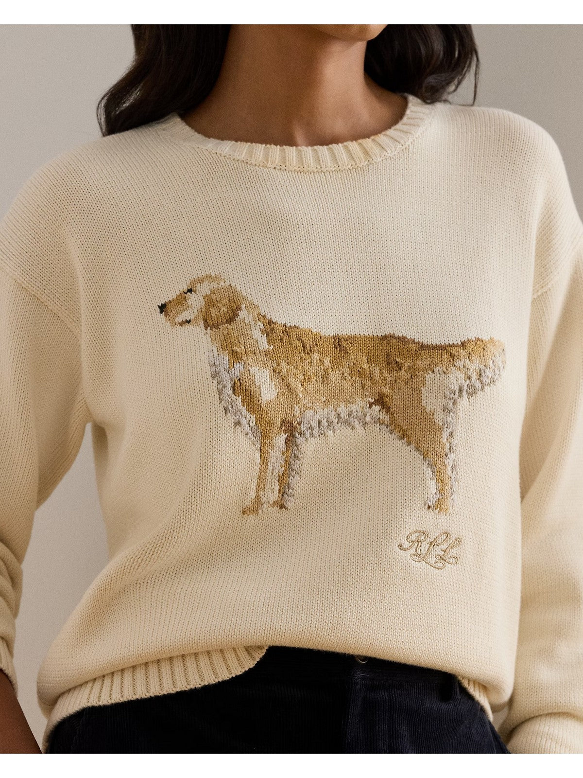 LAUREN RALPH LAUREN Maglione Donna RIEDNEE-LONG SLEEVE-PULLOVER 200P02074 001 MASCARPONE CREAM