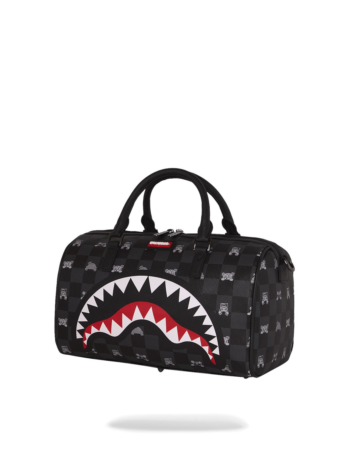 SPRAYGROUND Borsa Unisex adulto GRAY PEEKING CHARACTER CHECK MINI DUFFLE 910D8911NSZ Nero