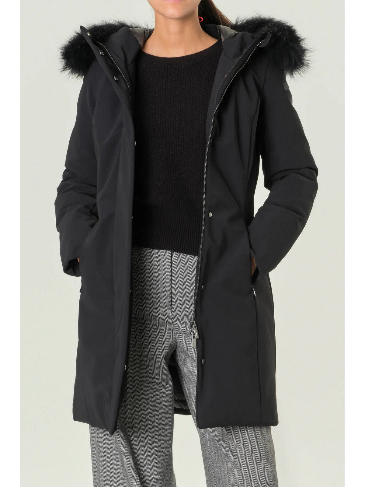 RRD Giubbino Donna WINTER LONG FUR WOM JKT W24502FT 10 Nero gioboutiqueweb