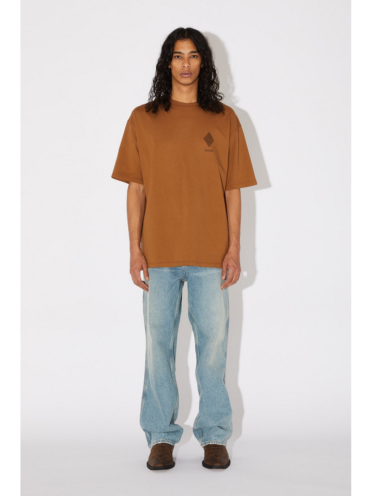 Amish Camiseta Men AMX034CG45XXXX C0072 Naranja