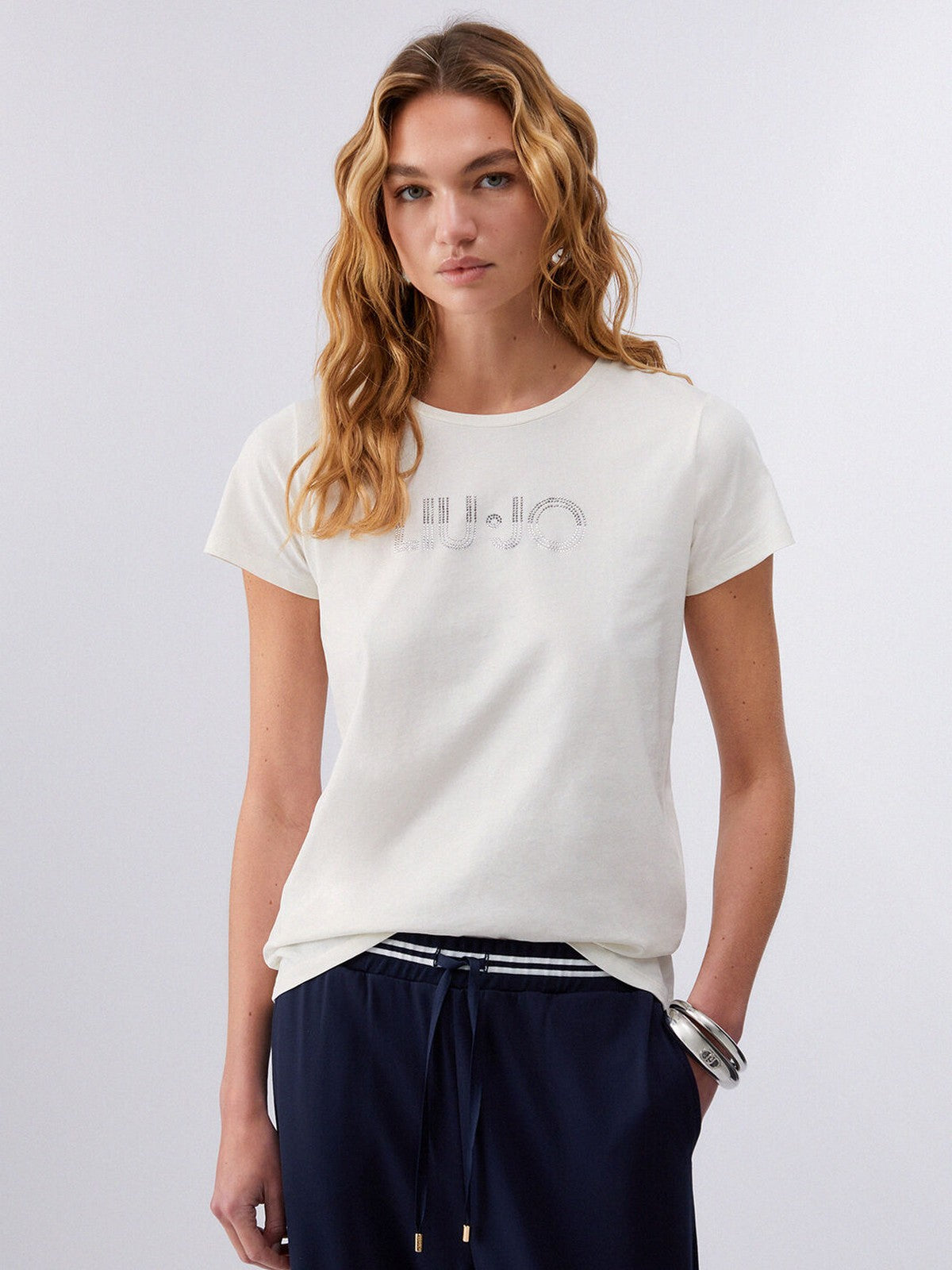 LIU JO SPORT T-shirt Donna  TA6056JS923 M9136 White milk/LiuJo