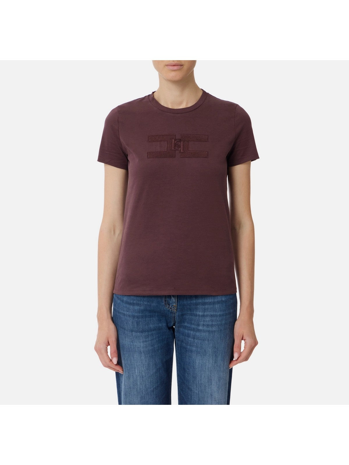 ELISABETTA FRANCHI T-shirt Donna  MA00756E2 EA4 MERLOT gioboutiqueweb
