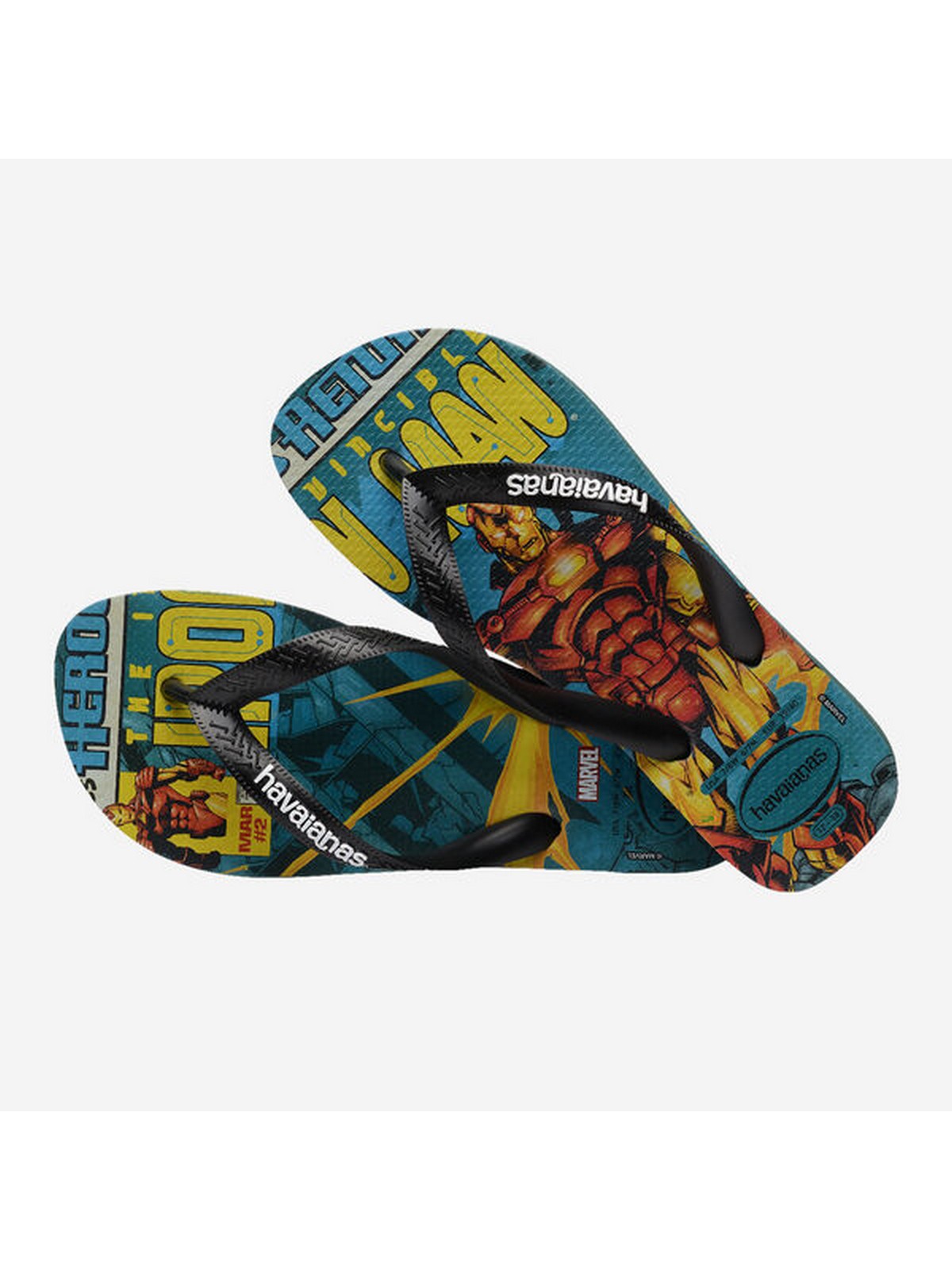 HAVAIANAS Tongs pour hommes Hav. Haut Marvel Classic 4147012.5266 Vert