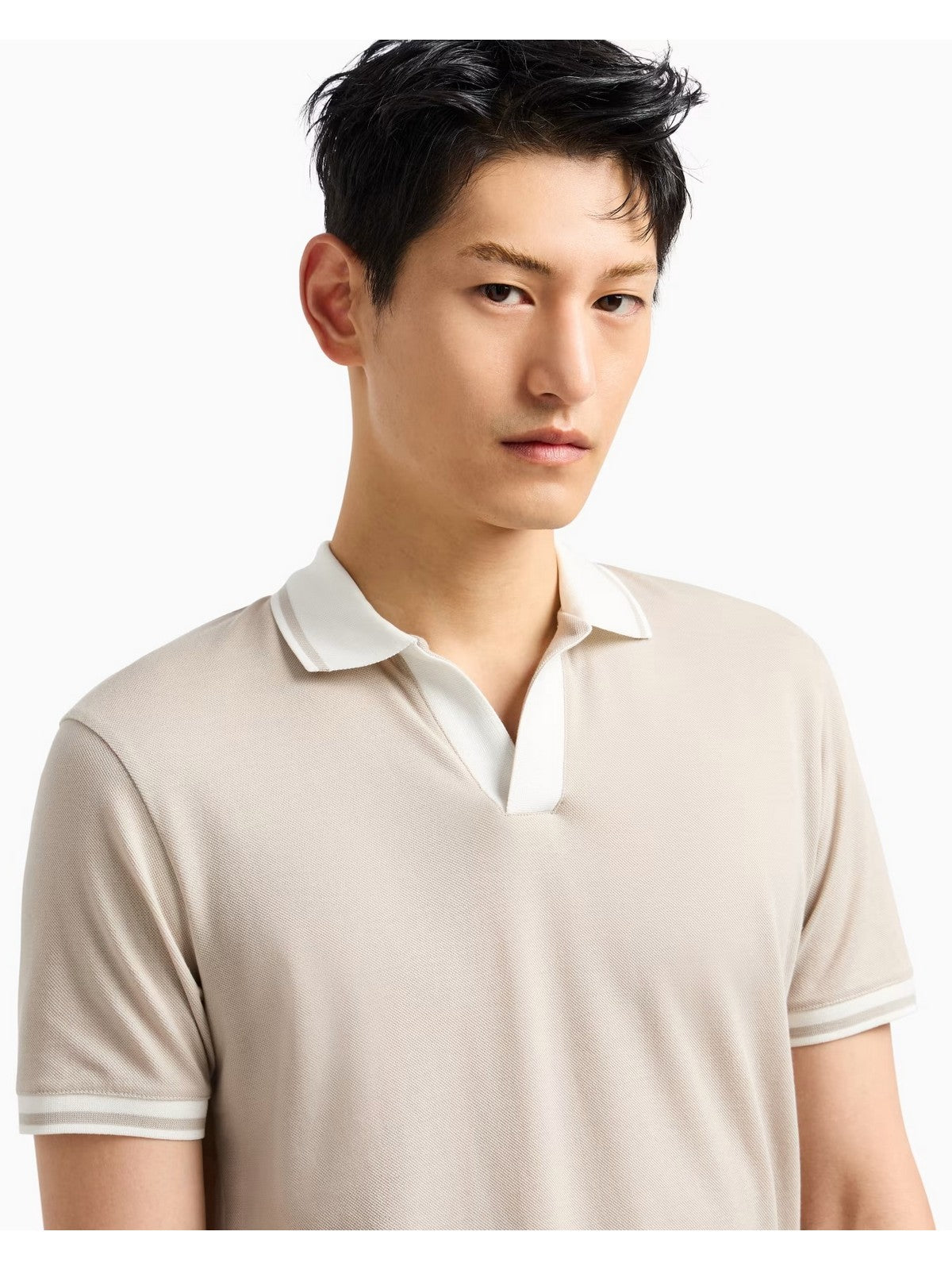 EMPORIO ARMANI Polo Uomo  EM001750 AF12955 U1098 SILVER LINING gioboutiqueweb