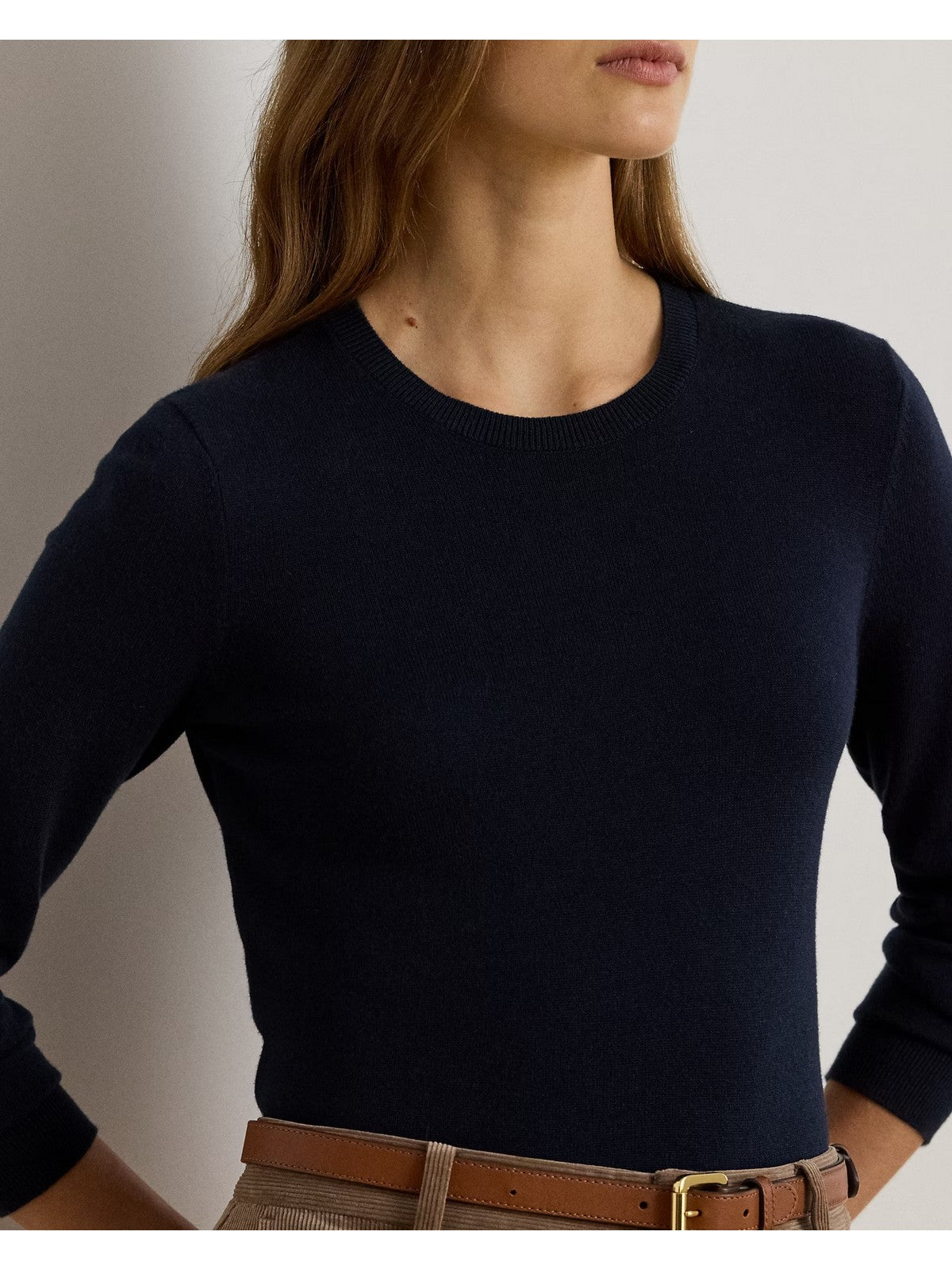 LAUREN RALPH LAUREN Maglia Donna SHAVONNE-LONG SLEEVE-PULLOVER 200919114 004 LAUREN NAVY gioboutiqueweb