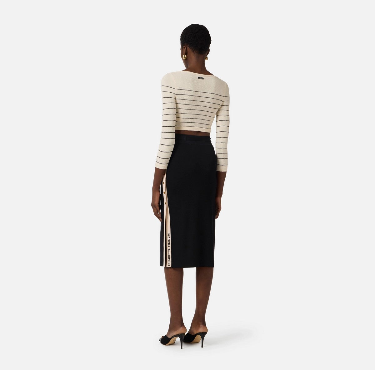 ELISABETTA FRANCHI Gonna Donna  GK27S61E2 685 NERO/BURRO