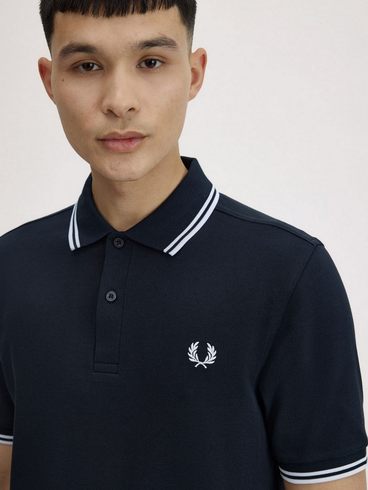 FRED PERRY Polo Uomo FP TWIN TIPPED FRED PERRY SHIRT FP-M3600P-57 238 NAVY/WHITE