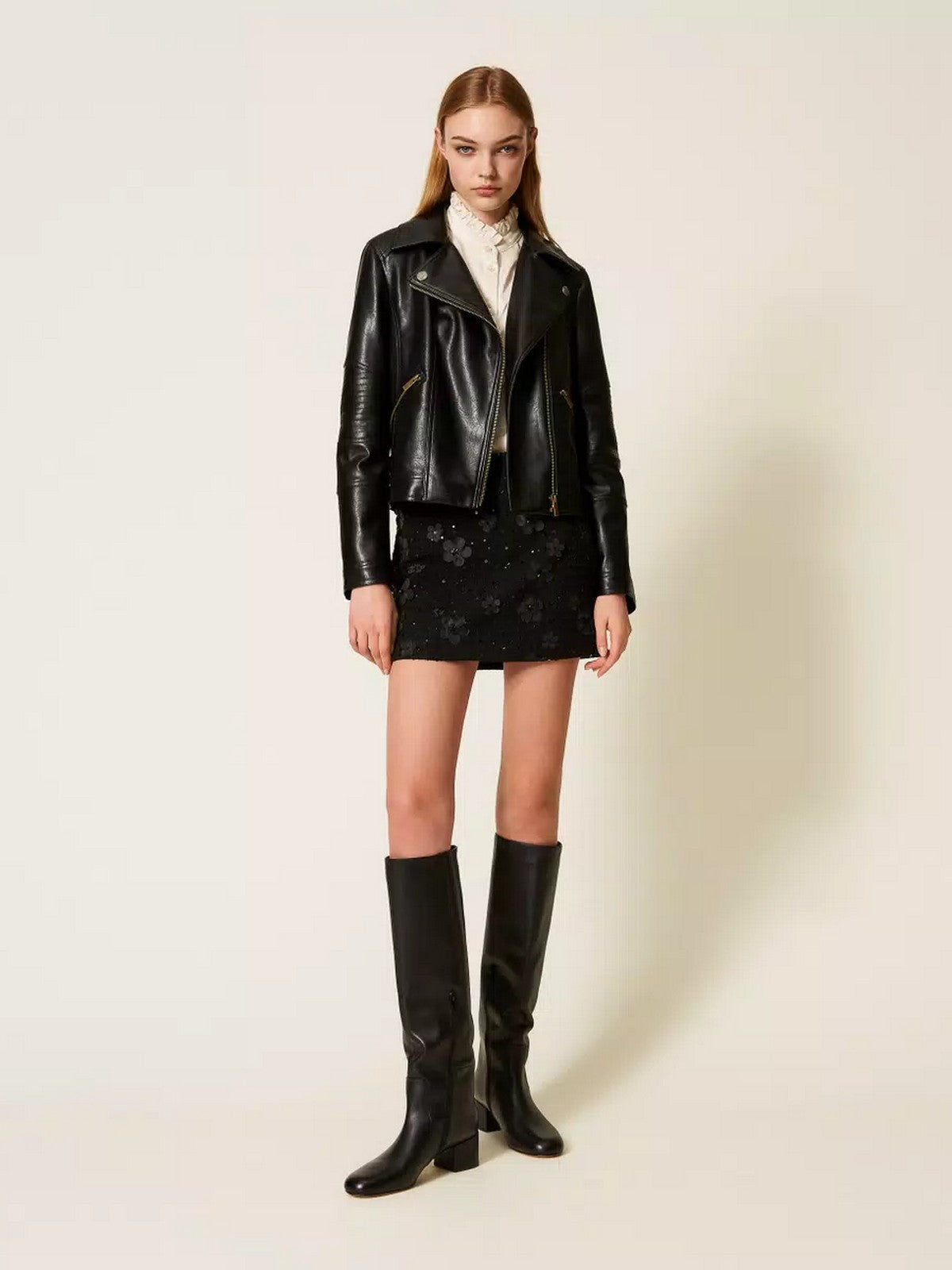 TWINSET Giubbino Donna BIKER 252TP2710 00006 Nero