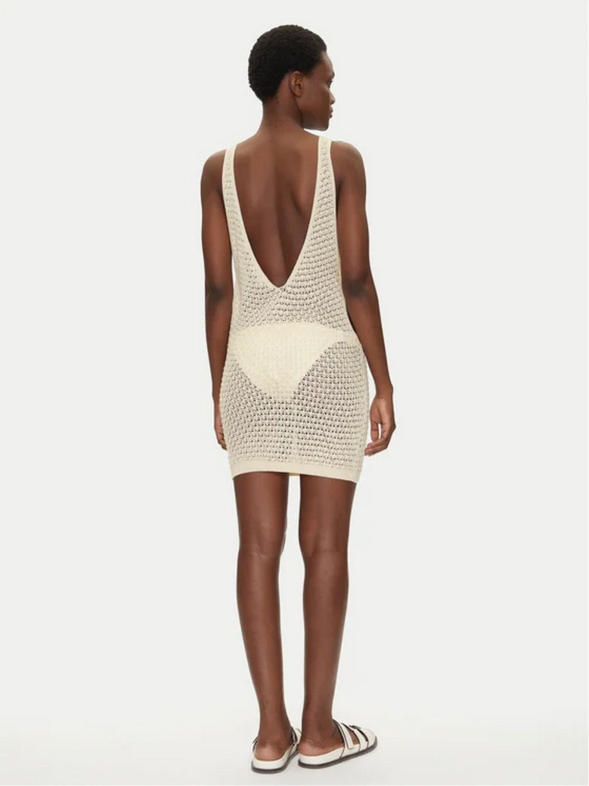 GUESS BEACHWEAR Copricostume Donna  E5GK12 Z3N30 G047 PEARL WHITE gioboutiqueweb