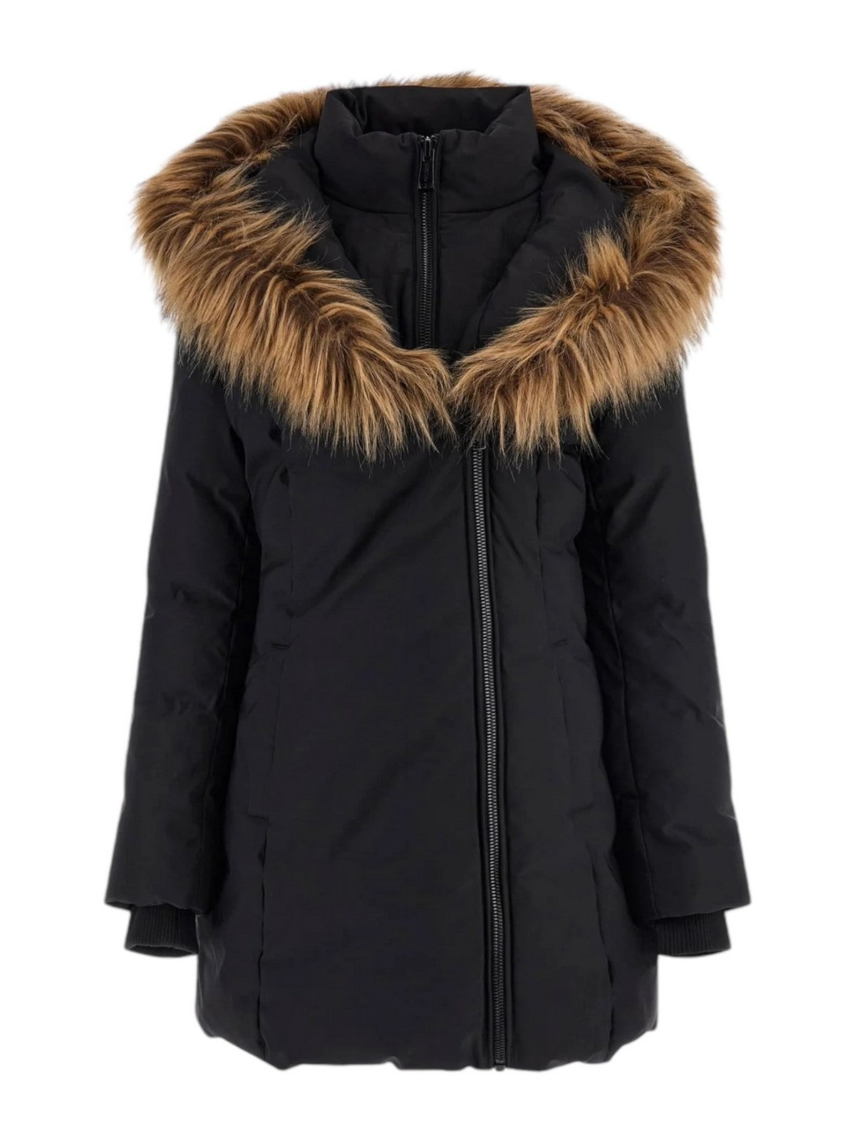 GUESS Piumino Donna SYLVIE MIDI PUFFA JACKET W4BL59 WG7X2 JBLK Nero gioboutiqueweb