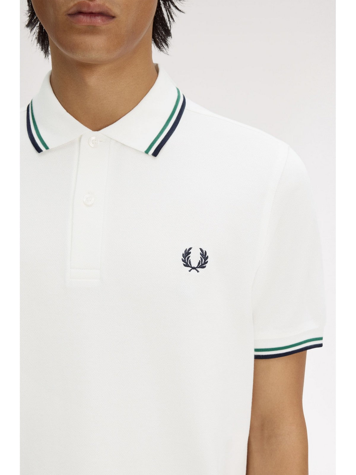 FRED PERRY Polo Uomo  FP-M3600P 02C SNOWWHT/SGRN/NVY