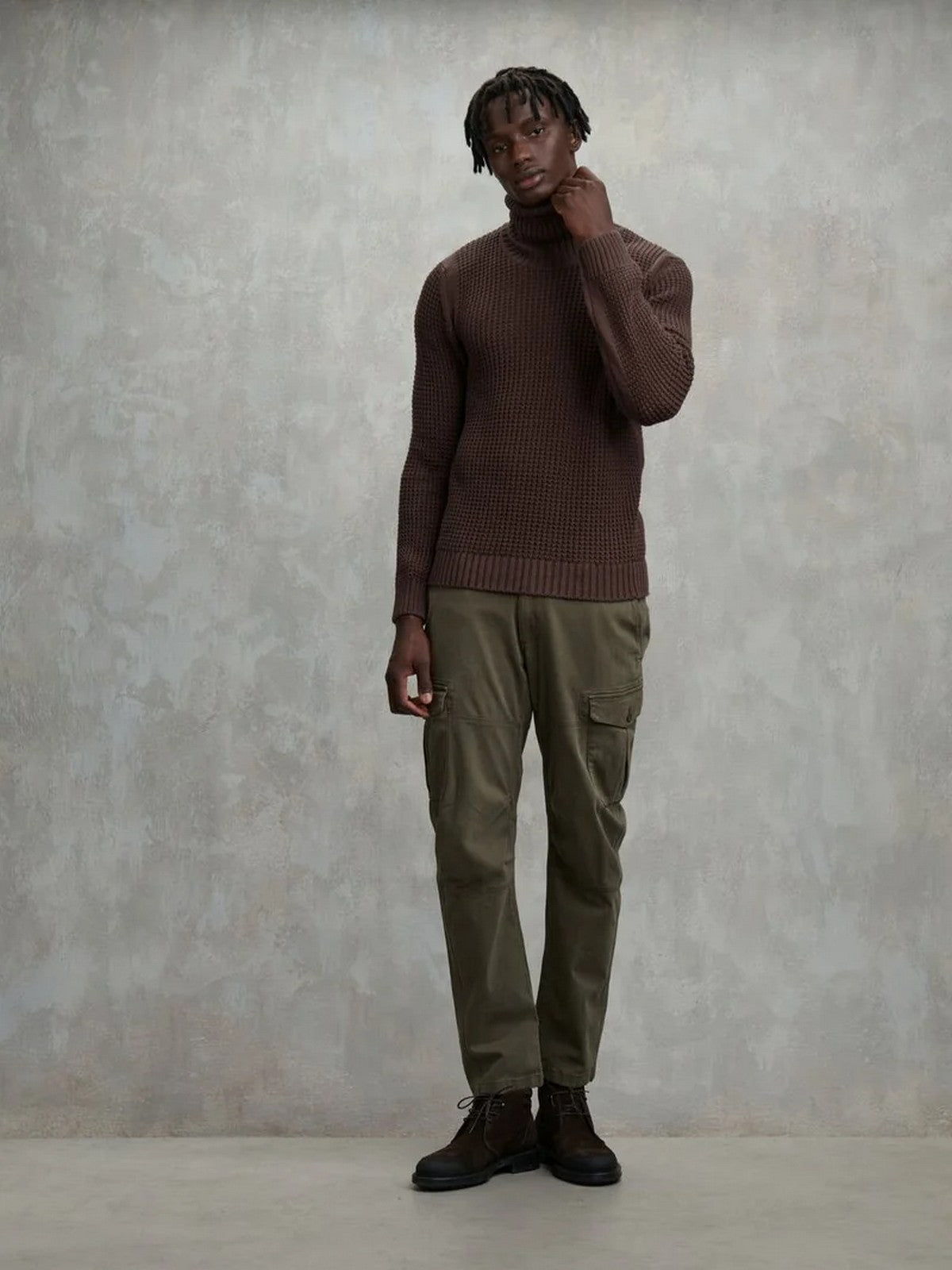 BLAUER Maglione dolcevita Uomo TROTTER 25WBLUM10064 007331 969 NERO OLIVA