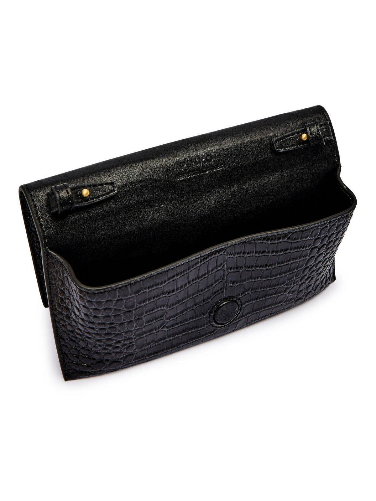 PINKO Portafoglio Donna FLAT WALLET 105351-A2OH Z99V NERO LIMOUSINE - MATT GOLD