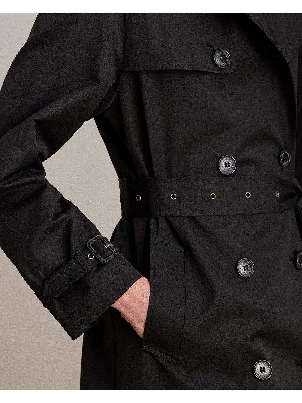 LAUREN RALPH LAUREN Trench Donna BL DB W NS44-LINED-COAT 297951259 001 BLACK gioboutiqueweb