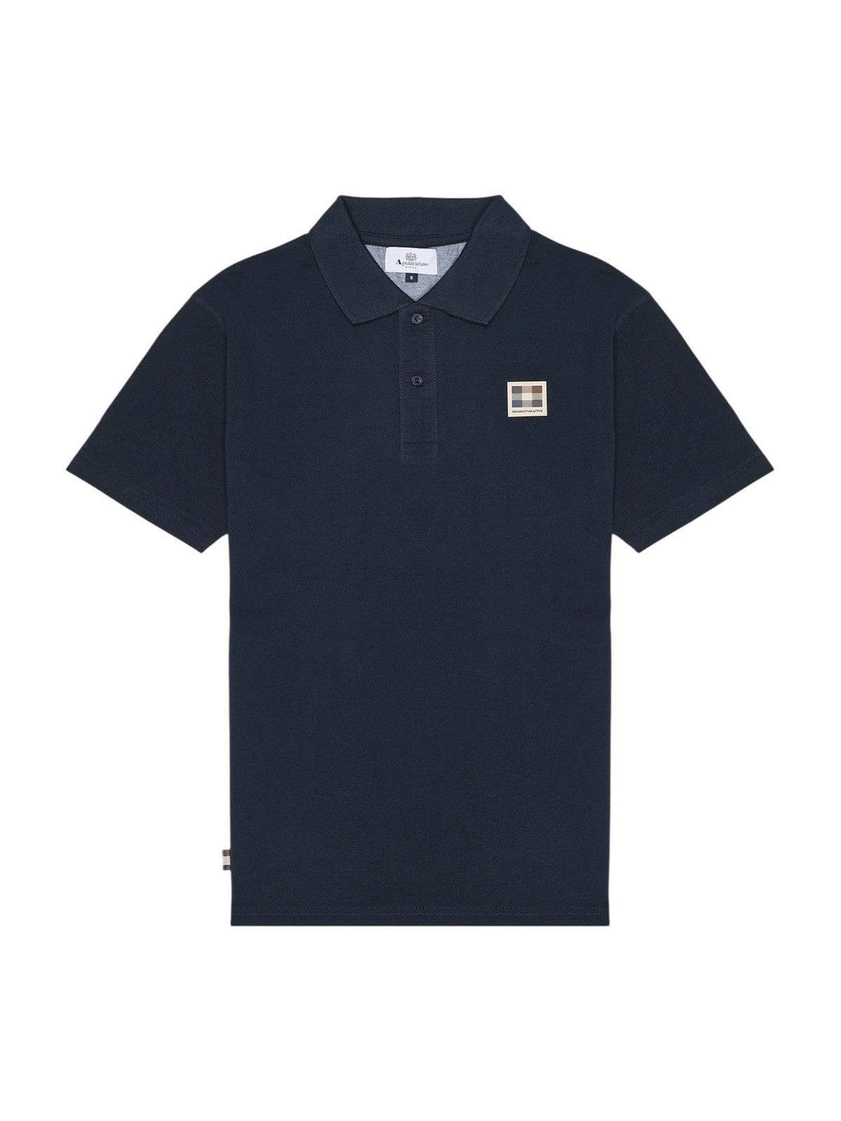 AQUASCUTUM Polo Uomo ACTIVE CHECK PATCH POLO AA-B004-PO001 NAVY NAVY gioboutiqueweb