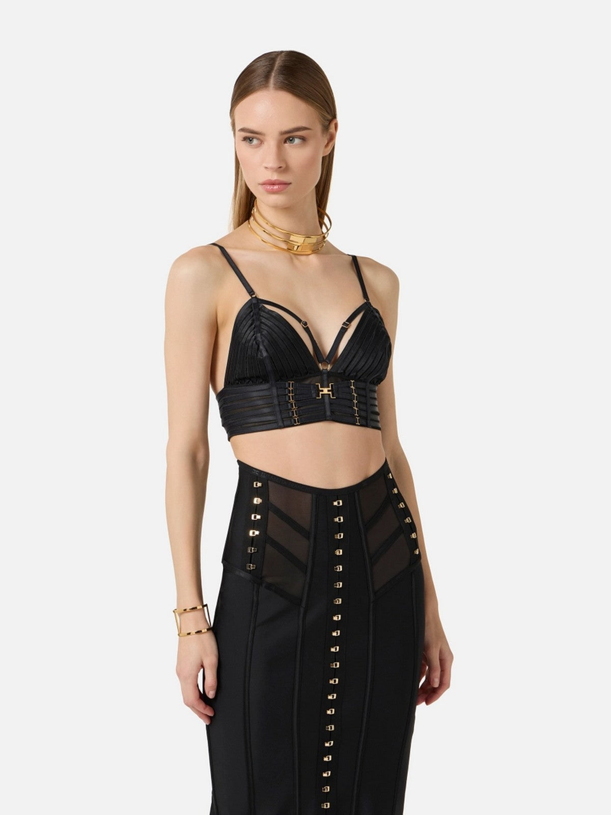 ELISABETTA FRANCHI Top Donna  RG00962E2 110 Nero