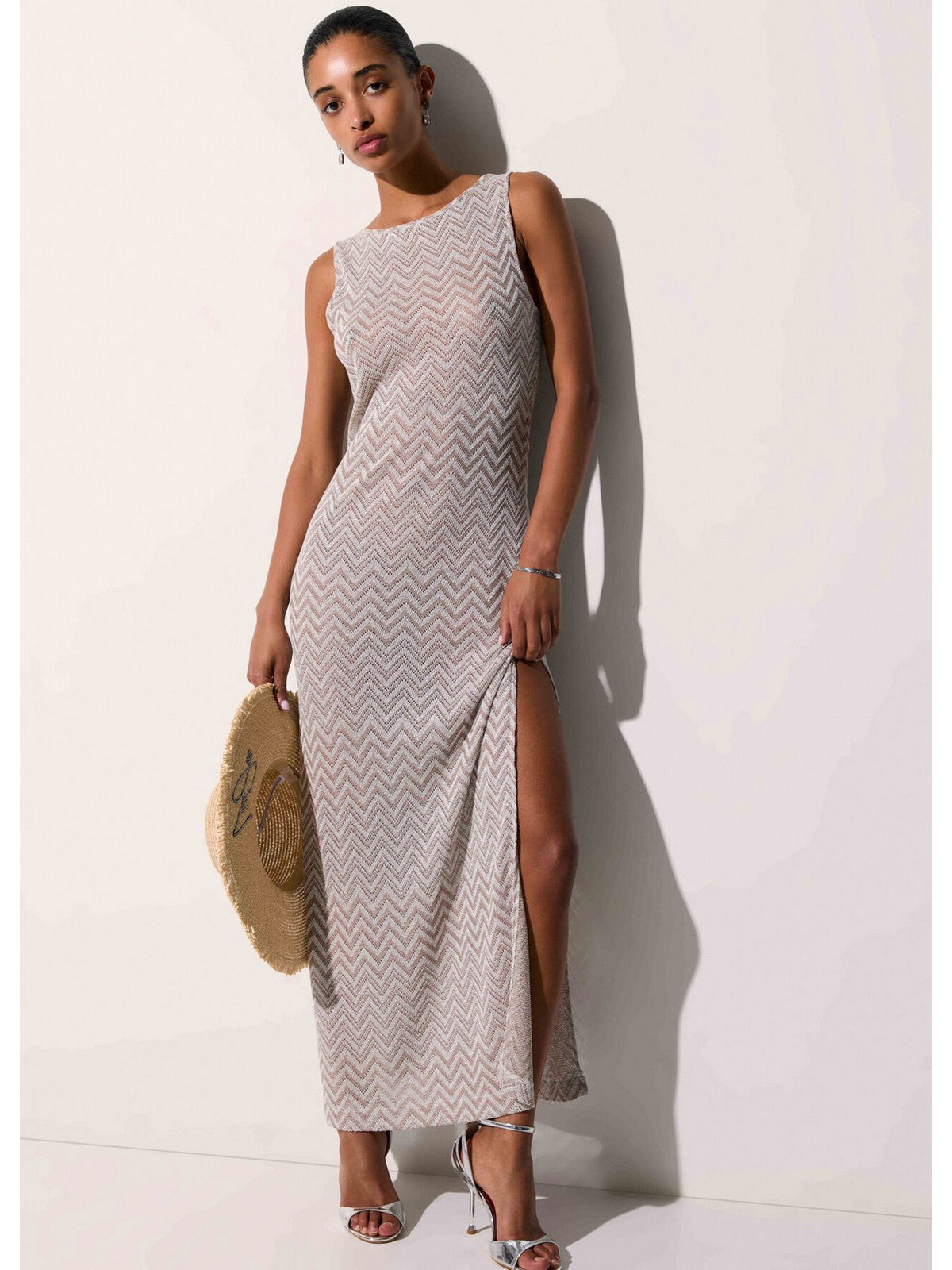 LIU JO BEACHWEAR Abito Donna  VA6174J3878 C3945 Meerkat/silver lux