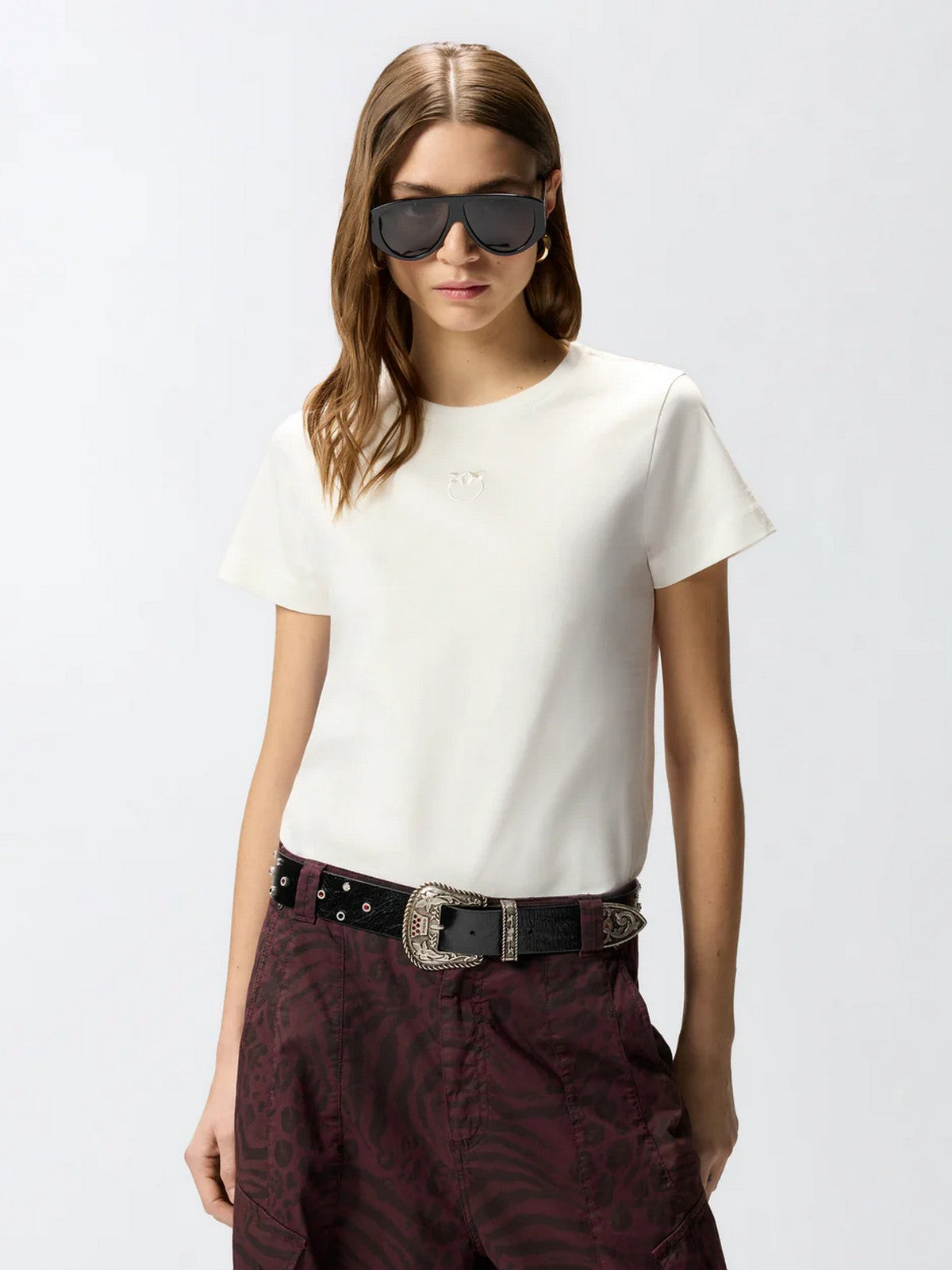 PINKO T-shirt Donna BUSSOLOTTO T-SHIRT 100355-A339 Z05 BIANCO-BIANCANEVE