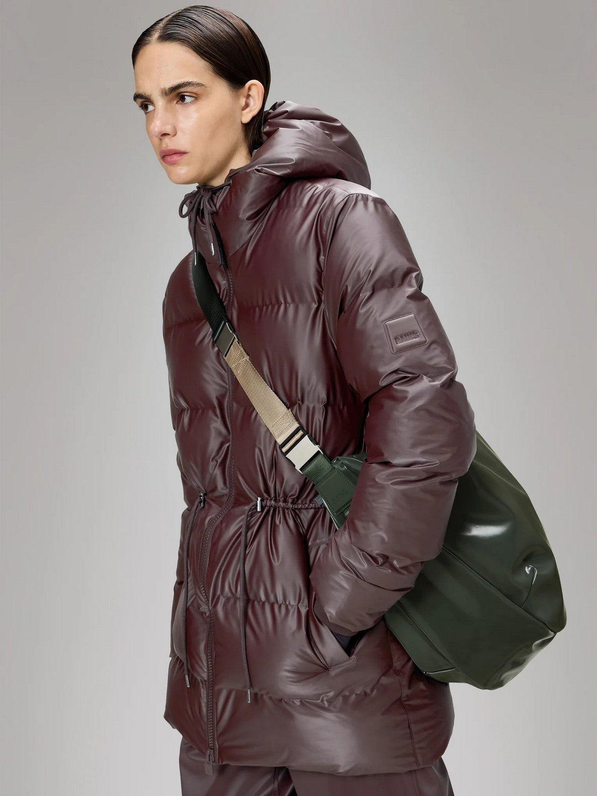 RAINS Borsa Unisex adulto Valera Shoulder Bag Large W3 13120 127 Swamp Swamp