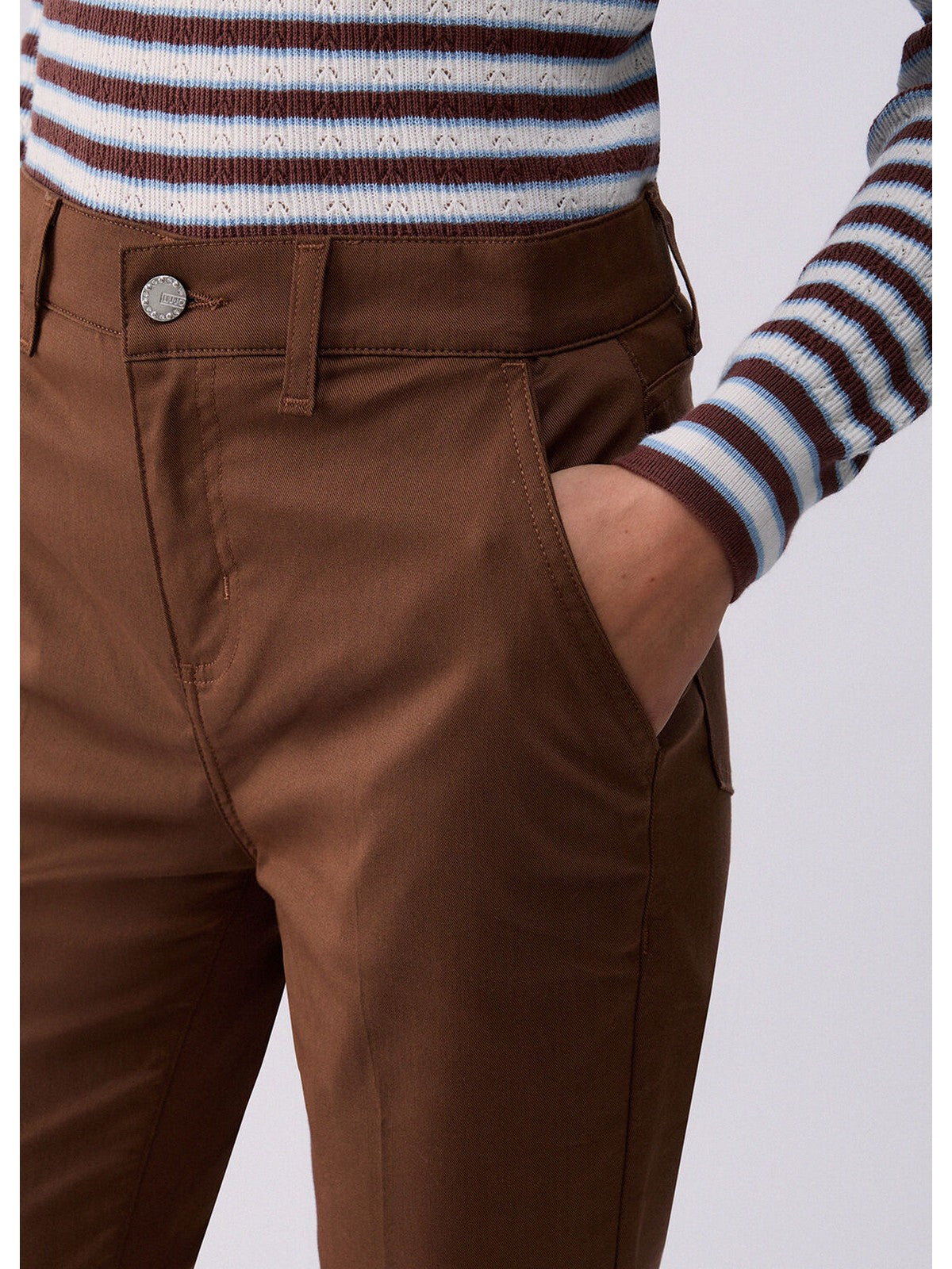 LIU JO WHITE Pantalone Donna  WA6510T7144 81027 BISCOTTO