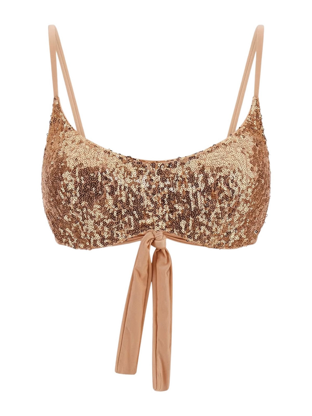 GUESS BEACHWEAR Costume da bagno Donna Sequins Bralette Inn E3GJ02 KBMV0 G1FI Beige