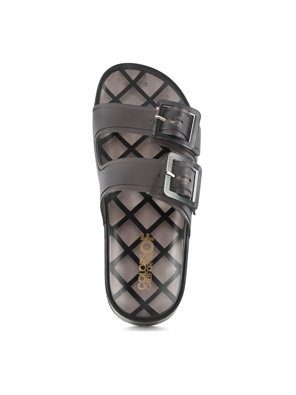 Farben der kalifornischen Ciabatta -Frau High Jelly Sandal 2 Schnallen HC.CHJ402 BL NERO