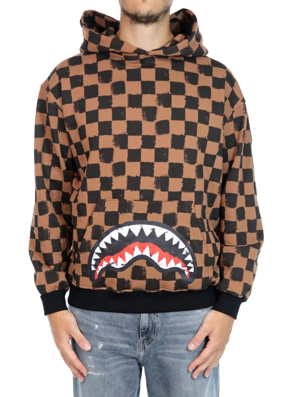 SPRAYGROUND Sip Vanquish Hoodie SP611bbw brown men's sweatshirt