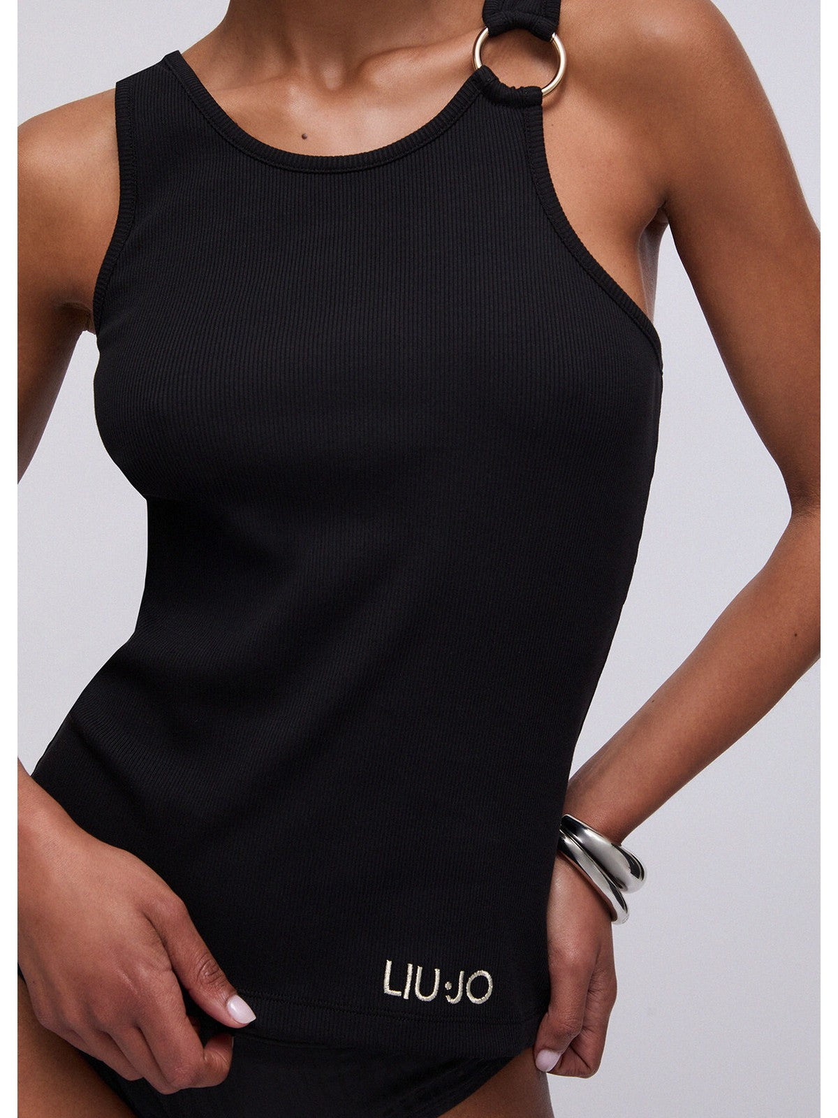LIU JO BEACHWEAR Top Donna  VA6122J4822 22222 Nero gioboutiqueweb