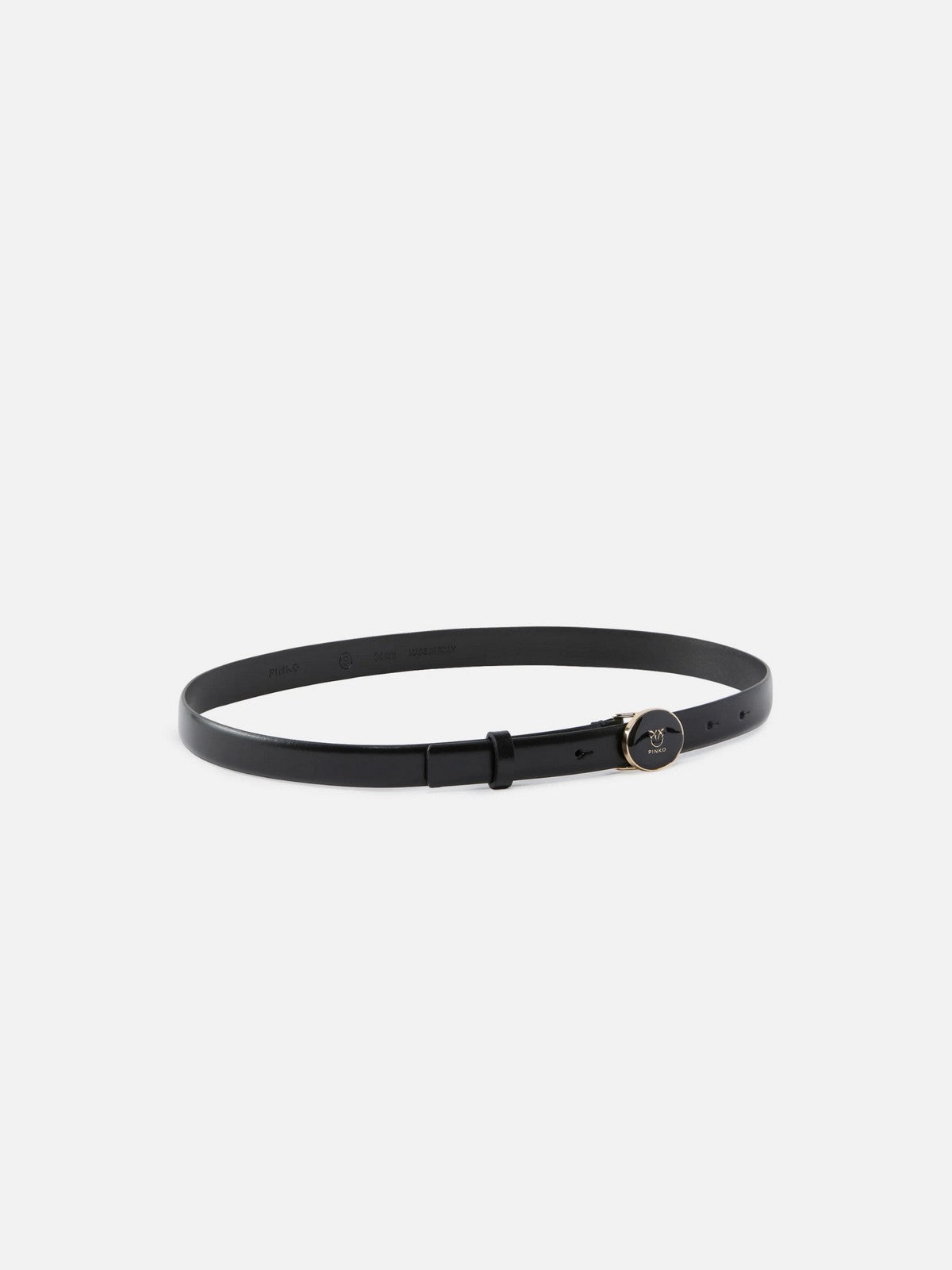 PINKO Cintura Donna ROUND ENAMEL H2 BELT.LOW VITEL 105466-A2QL Z99L NERO-LIGHT GOLD