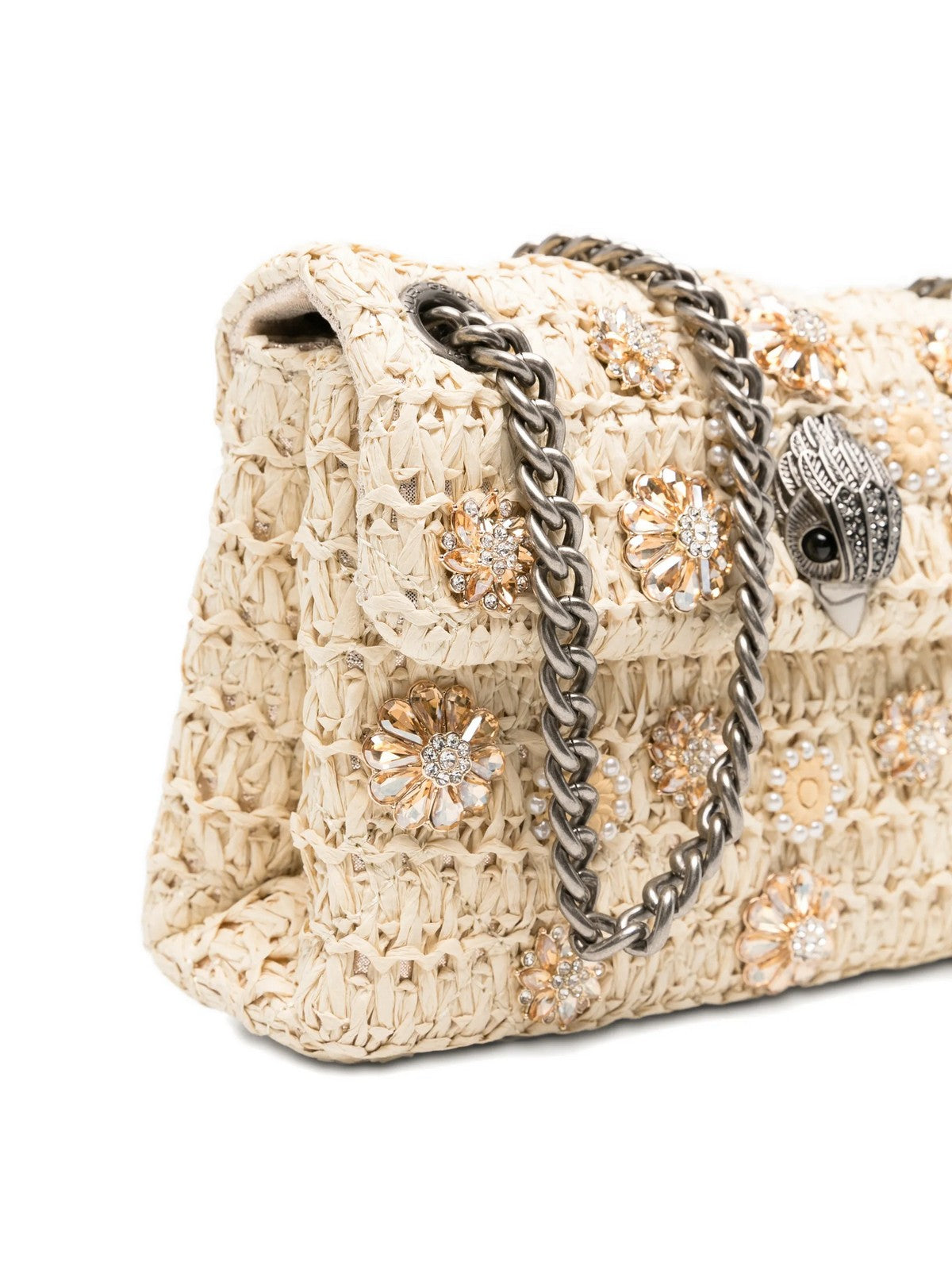KURT GEIGER Borsa Donna 690-RAFFIA MINI KENSINGTON 5576840999 BEIGE Beige