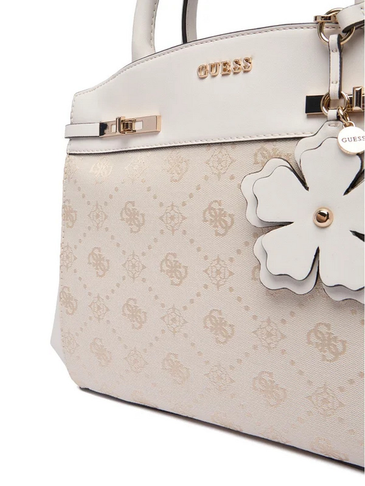 GUESS Borsa Donna MELINDA LOGO TRI COMP SATCHEL HWJP99 02060 OFL OFF WHITE LOGO